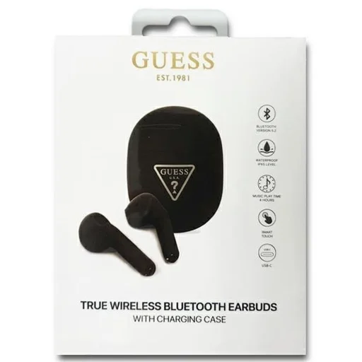 Guess True Triangle Logo BT5.0 4H sztereó fülhallgató matt fekete bluetooth TWS - 3