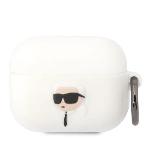 Airpods Pro Karl Lagerfeld 3D Logo NFT Karl Head szilikon tok fehér - 1
