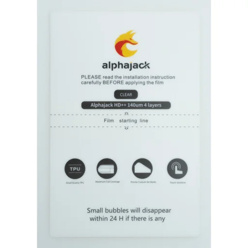 10DB HD Clear Fólia TPU kijelzővédő telefonhoz 2xPlusz, 140um, 4 réteg, 180x120mm (DZ-A2001) vágógépekhez Alphajack - 1