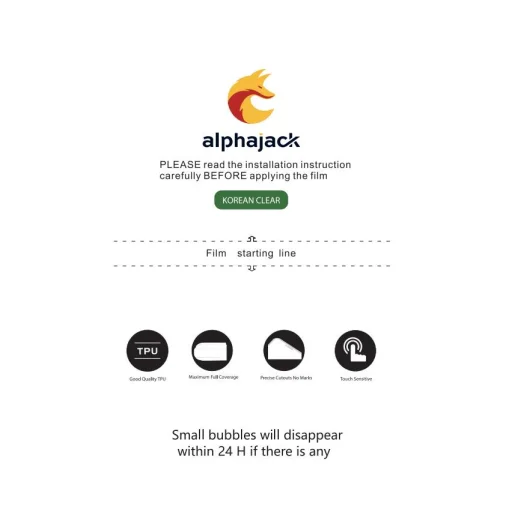 50DB HD Clear Fólia TPU kijelzővédő telefonhoz KOREA 3xPlusz, 140um, 4 réteg, 180x120mm (DZ-A2004) vágógépekhez Alphajack - 1