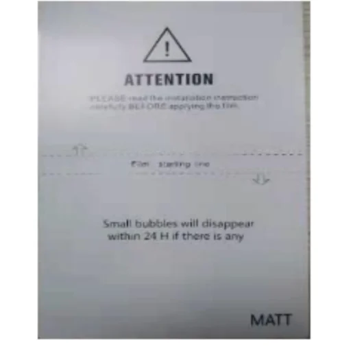 50DB MATT Fólia TPU kijelzővédő telefonhoz KOREA 3xPlusz, 140um, 4 réteg, 180x120mm (DZ-A2005) vágógépekhez - 1