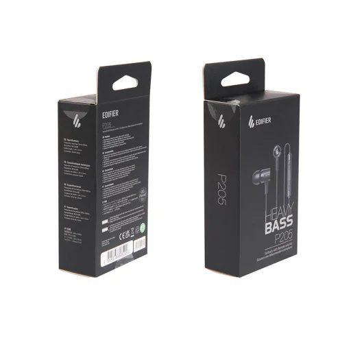 Edifier P205 vezetékes fülhallgató (fekete) 3.5mm jack - 3