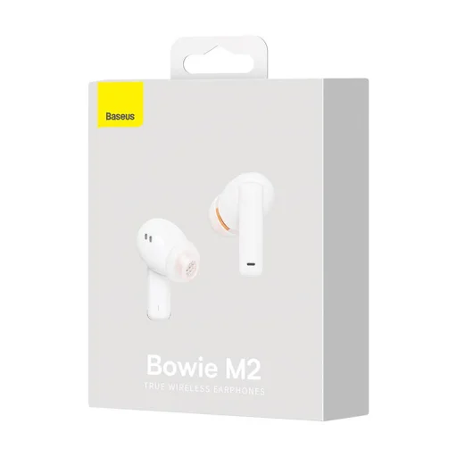 Baseus Bowie M2 TWS bluetooth vezeték nélküli fülhallgató, ANC (fehér) - 4