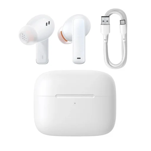 Baseus Bowie M2 TWS bluetooth vezeték nélküli fülhallgató, ANC (fehér) - 5