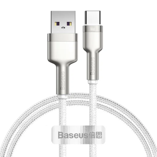 Baseus Cafule Series Metal USB - USB Type-C 66W kábel 1m fehér (CAKF000102) - 1