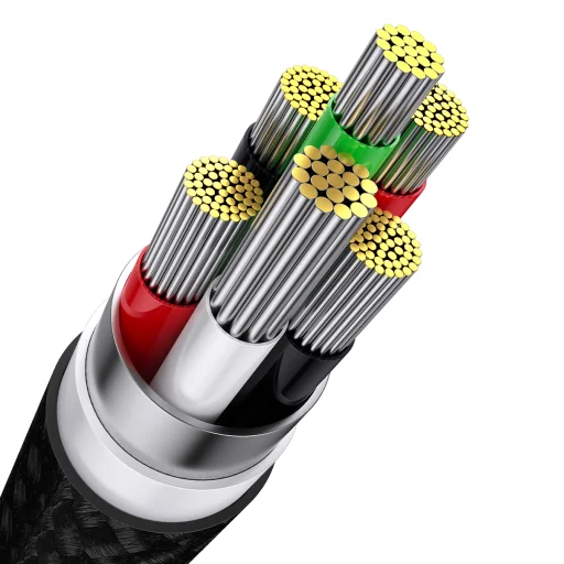 Baseus 3 az 1-ben USB - USB Type C, Lightning, Micro USB kábel 100W 6A 1.2m (CASS030001) fekete - 13