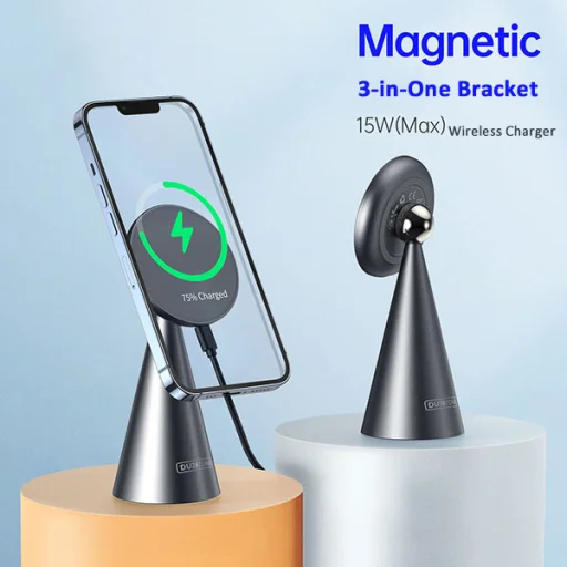 Dux Ducis Duzzona W3 MagSafe indukciós töltő autós tartóval 15W szürke - 8