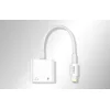 Vipfan L10 Lightning - Lightning + mini jack 3.5mm-es AUX kábel, 10cm (fehér) thumbnail