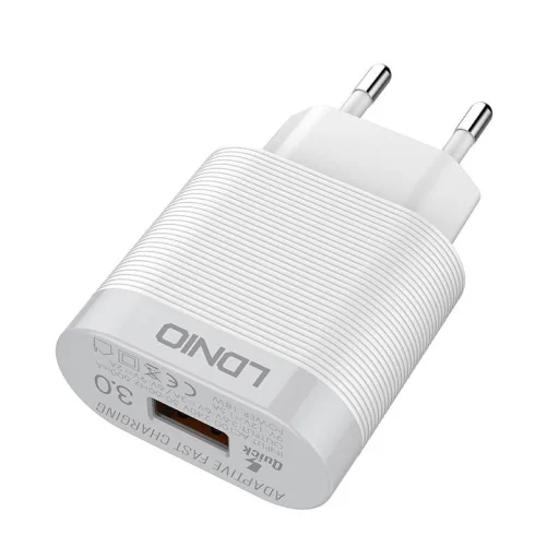 LDNIO A303Q USB hálózati töltő adapter QC 3.0, 18W (fehér) - 4