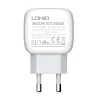 LDNIO A2313C USB + USB-C hálózati töltő adapter PD QC 3.0, 18W (fehér) thumbnail