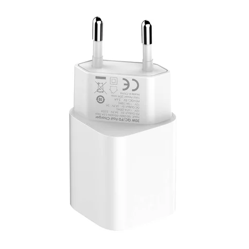 LDNIO A2318C USB + USB-C hálózati töltő adapter PD QC 3.0, 20W (fehér) - 2