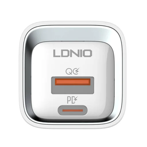 LDNIO A2318C USB + USB-C hálózati töltő adapter PD QC 3.0, 20W (fehér) - 5