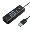 Orico USB HUB elosztó adapter - 2x USB 3.0 + USB-C, 5 Gbps, 0.15m (fekete) thumbnail