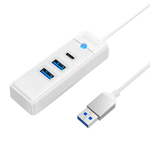 Orico USB HUB elosztó adapter - 2x USB 3.0 + USB-C, 5 Gbps, 0.15m (fehér) - 1