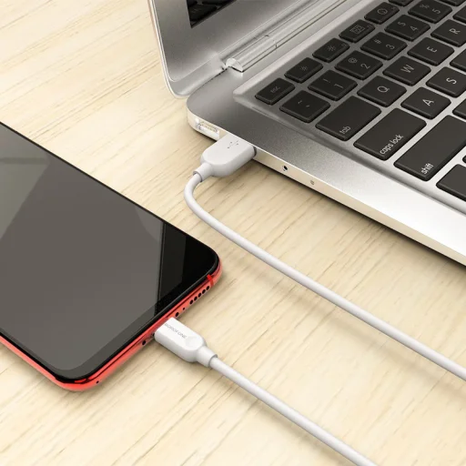 Borofone BX14 Linkjet USB - Type C kábel 2.4A 2m fehér - 7