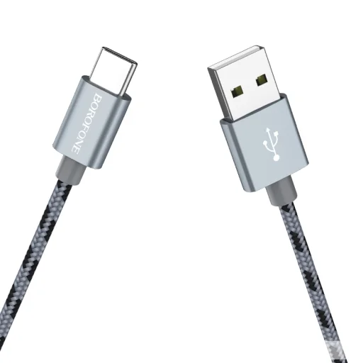 Borofone BX24 Ring Current USB - Type C kábel 3A 1m szürke - 6