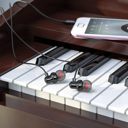 Borofone BM65 Sole 3.5mm jack vezetékes fülhallgató mikrofonnal fekete - 6