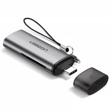 Ugreen 2 az 1-ben USB-C 3.1, microSD + SD kártyaolvasó (szürke)