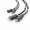 Ugreen 2x RCA (Cinch) - 2x RCA (Cinch) AV104 kábel 1m (fekete)