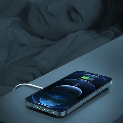 Univerzális Qi indukciós töltő gyorstöltéssel mágneses C03 15W fehér - 5