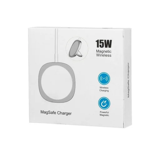 Univerzális Qi indukciós töltő gyorstöltéssel mágneses C04 15W fekete - 2