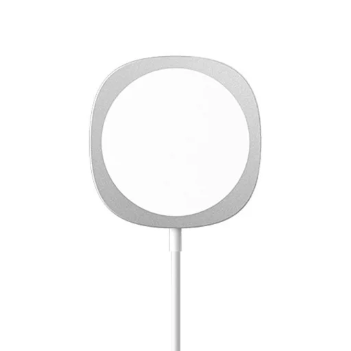 Univerzális Qi indukciós töltő gyorstöltéssel mágneses C04 15W fehér-ezüst - 1