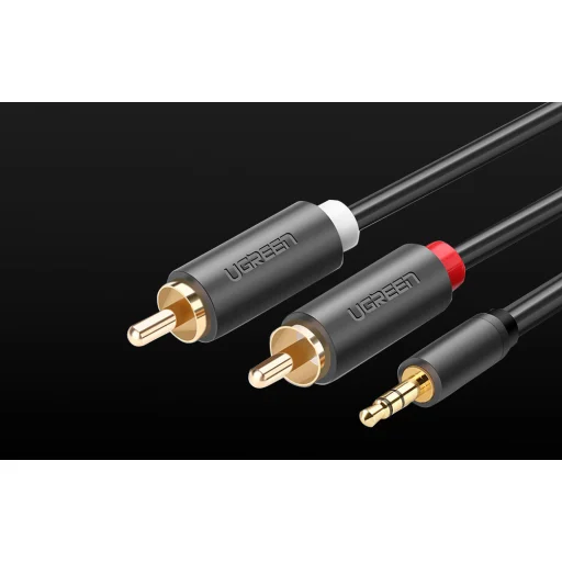 Ugreen AV102 kábel 2x RCA (Cinch) jack 3.5mm 10m (fekete) - 7