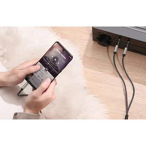 Ugreen AV126 3.5mm-es TRS kábel 2x TS 6.35mm - 3m (szürke) - 6