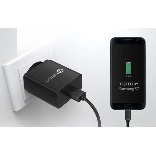 Ugreen hálózati töltő adapter CD122, 18W, QC 3.0, USB (fekete) - 5