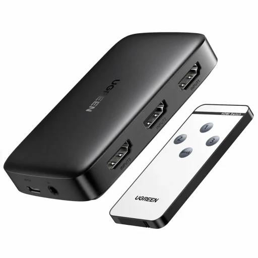 Ugreen CM332 3 az 1-ben HDMI kapcsoló 1.4, 4K, 30 Hz (fekete) - 1