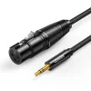 Ugreen AV182 XLR anya-3.5mm jack dugós kábel - 2 m (fekete)
