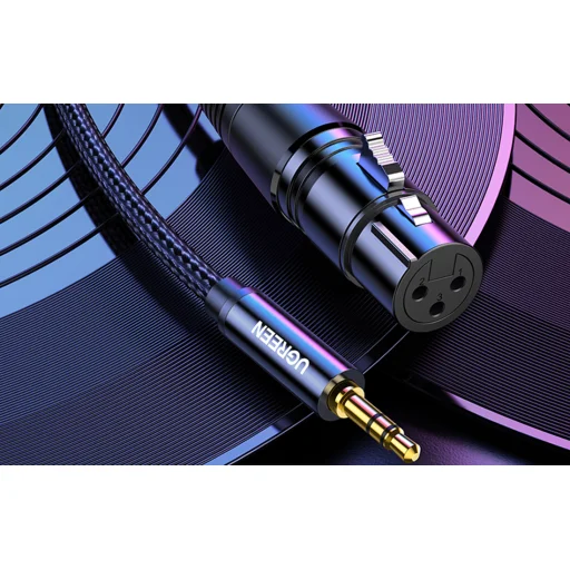 Ugreen AV182 XLR anya-3.5mm jack dugós kábel - 2 m (fekete) - 4