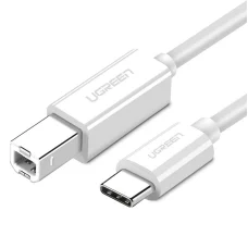 Ugreen USB-C/USB-B kábel nyomtatóhoz US241, nyomtató kábel 1,5m (fehér)