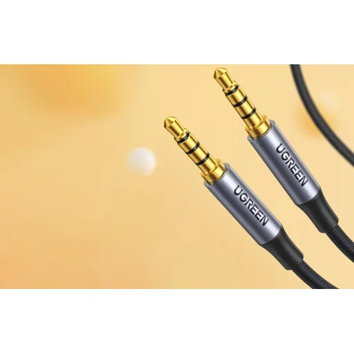 Ugreen AV183 Mini jack kábel 3.5 mm TRRS, AUX, 2m (fekete) - 5