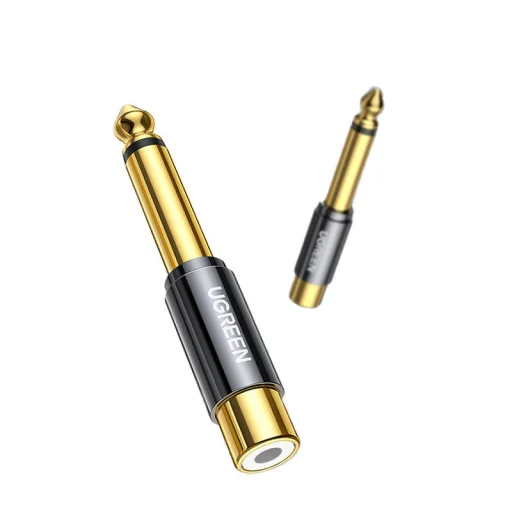 Ugreen AV169 6.5mm-es jack (apa) és RCA (anya) átalakító adapter - 4