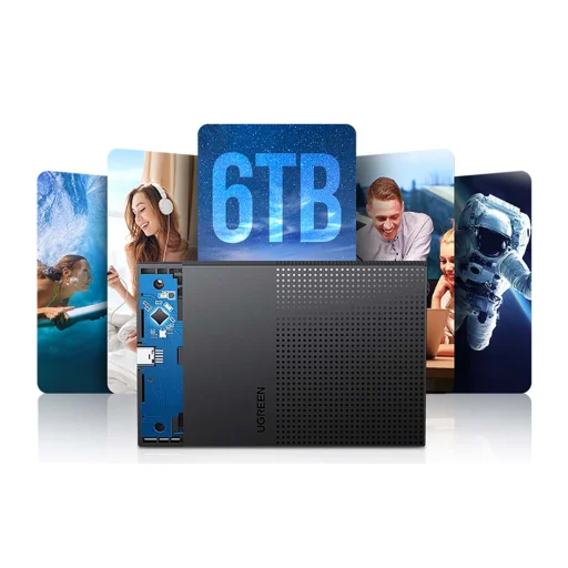 Ugreen CM471 2,5'' külső HDD/SSD ház, USB-A 3.2 Gen 1, 5Gbps (fekete) - 4