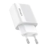 Vipfan E01 fali hálózati töltő adapter, 1x USB, 2,4A + micro USB kábel (fehér) thumbnail