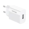 Vipfan E01 fali hálózati töltő adapter, 1x USB, 2,4A + micro USB kábel (fehér) thumbnail