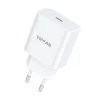 Vipfan E04 fali hálózati töltő adapter, USB-C, 20W, QC 3.0 + Lightning kábel (fehér) thumbnail