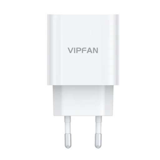 Vipfan E04 fali hálózati töltő adapter, USB-C, 20W, QC 3.0 + Lightning kábel (fehér) - 3