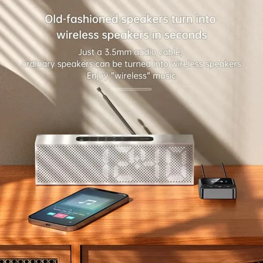 HIGI 3.5mm AUX 3.5mm RCA vezeték nélküli NFC adapter Bluetooth 5.0 audio vevő (C51) - 3