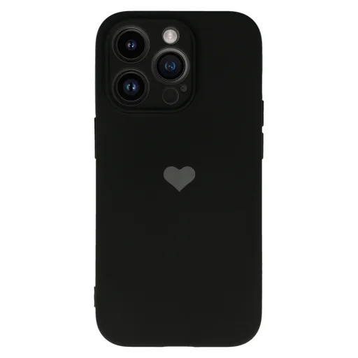 iPhone 14 Pro Max Vennus szilikon tok szív mintával fekete - 6