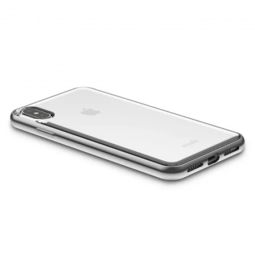 iPhone XS Max Moshi Vitros Jet Silver átlátszó-ezüst tok - 2