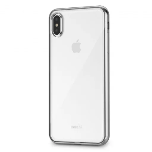 iPhone XS Max Moshi Vitros Jet Silver átlátszó-ezüst tok - 4