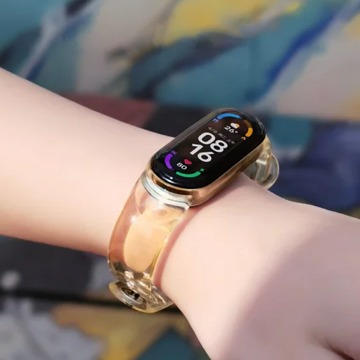 Xiaomi Mi Band 6 / 5 szilikon óraszíj sárga - 2