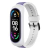 Xiaomi Mi Band 6 / 5 / 4 / 3 Dual Color óraszíj fehér/lila thumbnail
