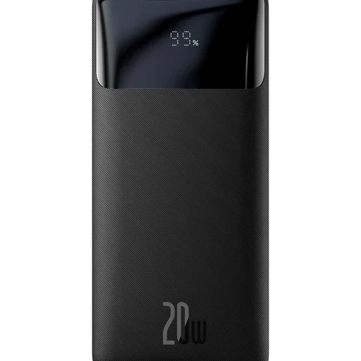 Baseus Bipow Gyorstöltő Power Bank 20000mAh 20W fekete + USB-A - Micro USB 0,25m kábel fekete (PPBD050501) - 1