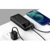 Baseus Bipow 30000mAh powerbank kijelzővel 15W + USB-A - Micro USB kábel 0,25m fekete (PPBD050201) thumbnail