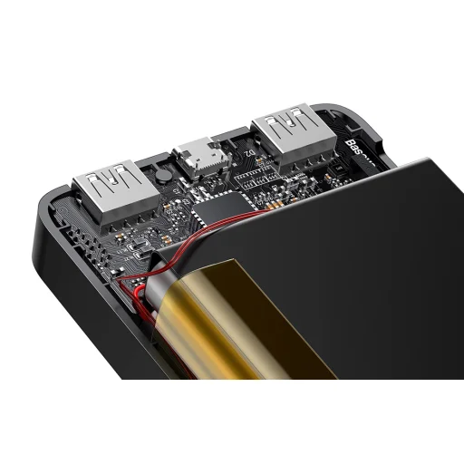 Baseus Bipow 30000mAh powerbank kijelzővel 15W + USB-A - Micro USB kábel 0,25m fekete (PPBD050201) - 9