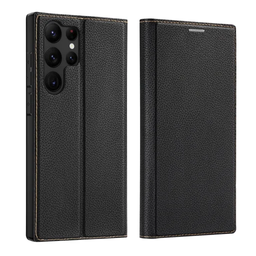 Samsung Galaxy S23 Ultra Dux Ducis Skin X2 mágneses fliptok fekete - 3